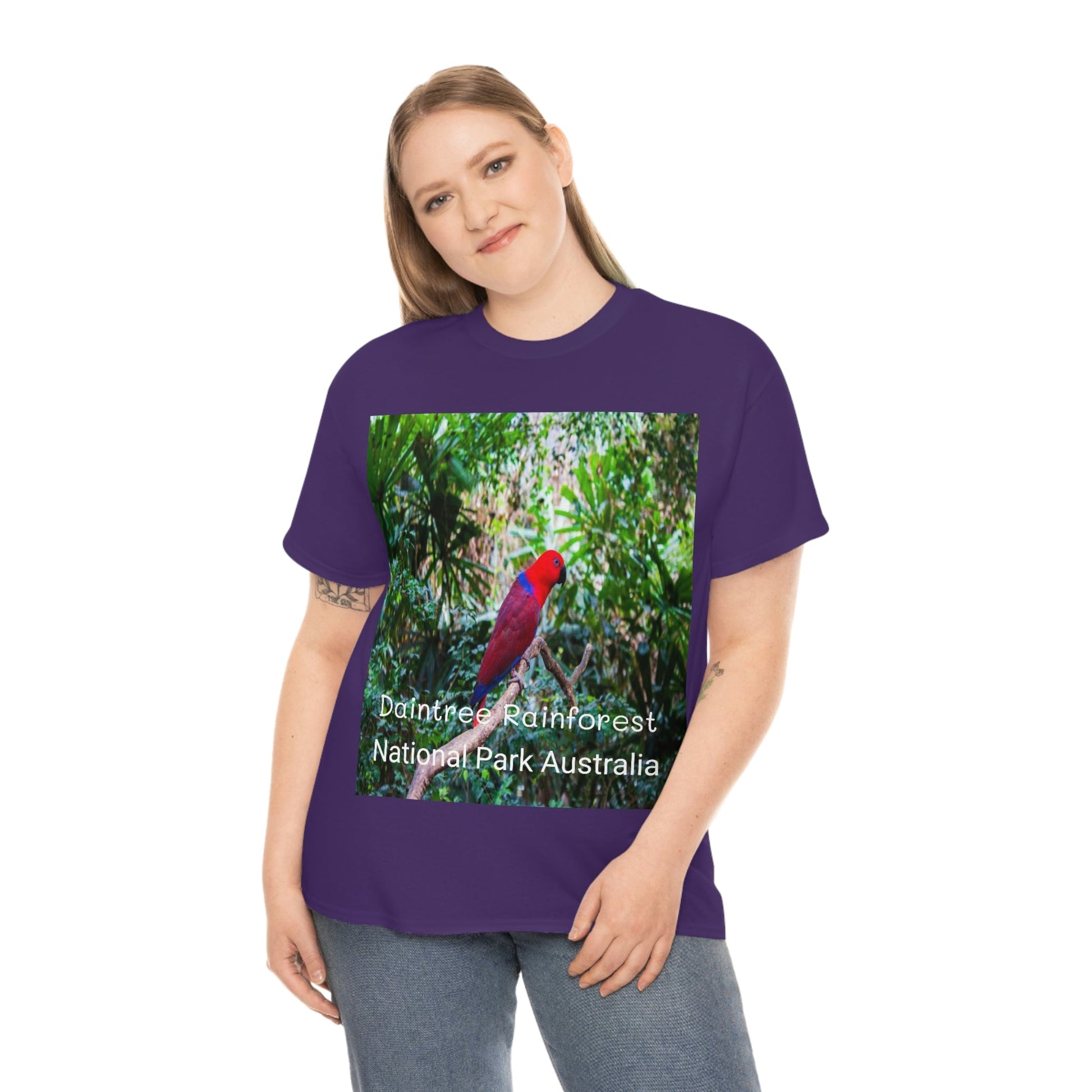 AU-PRINT UNISEX GILDAN 5000 - Heavy Cotton Tee - DAINTREE RAINFOREST National Park - Australia - Printed in AU by The Print Bar - Green Forest Home