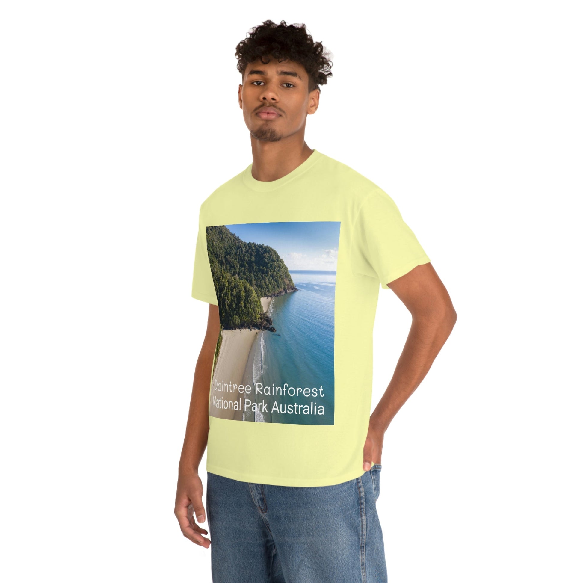 AU-PRINT UNISEX GILDAN 5000 - Heavy Cotton Tee - DAINTREE RAINFOREST National Park - Australia - Printed in AU by The Print Bar - Green Forest Home