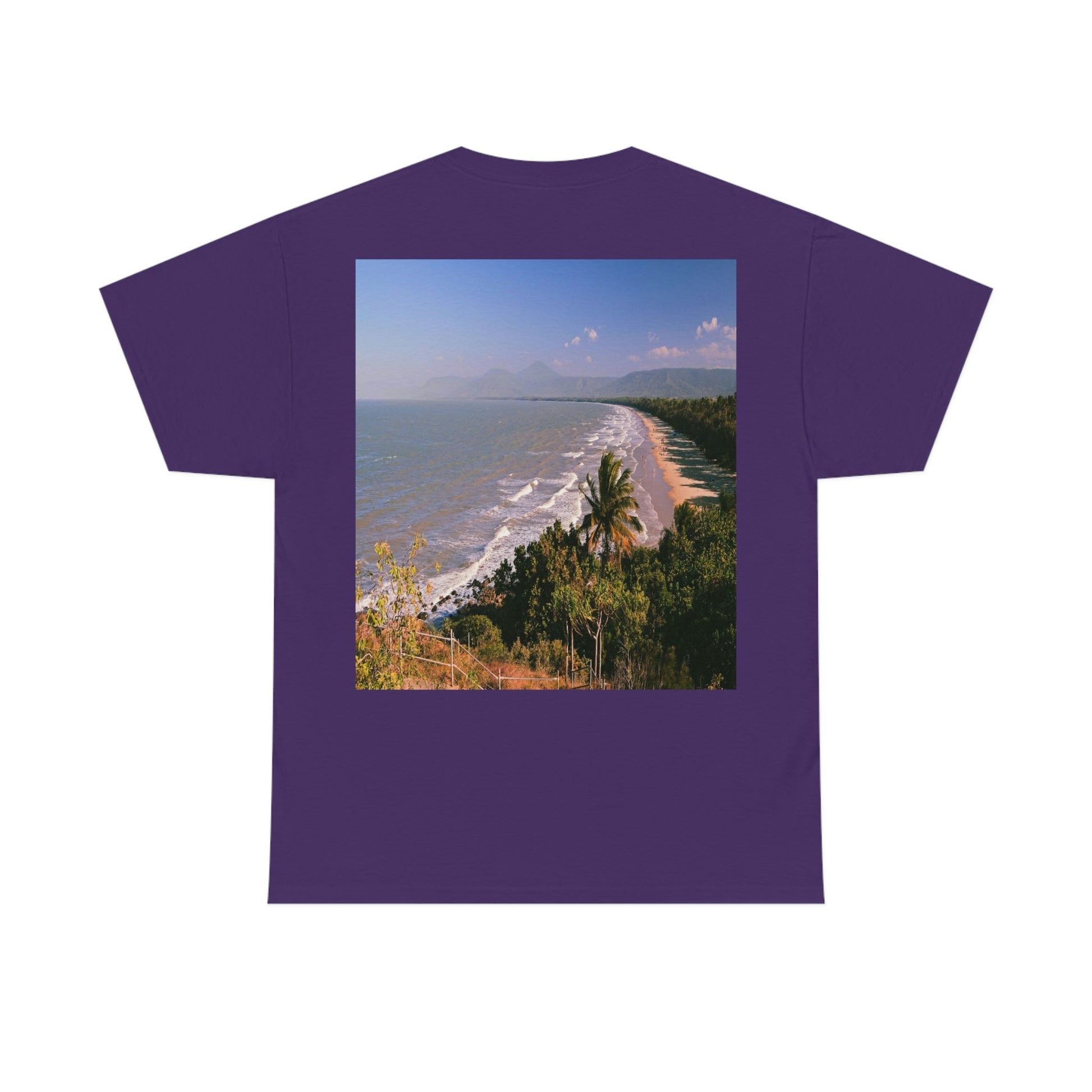 AU-PRINT UNISEX GILDAN 5000 - Heavy Cotton Tee - Douglas Port 4-mile Beach - Australia - Printed in AU by The Print Bar - Green Forest Home