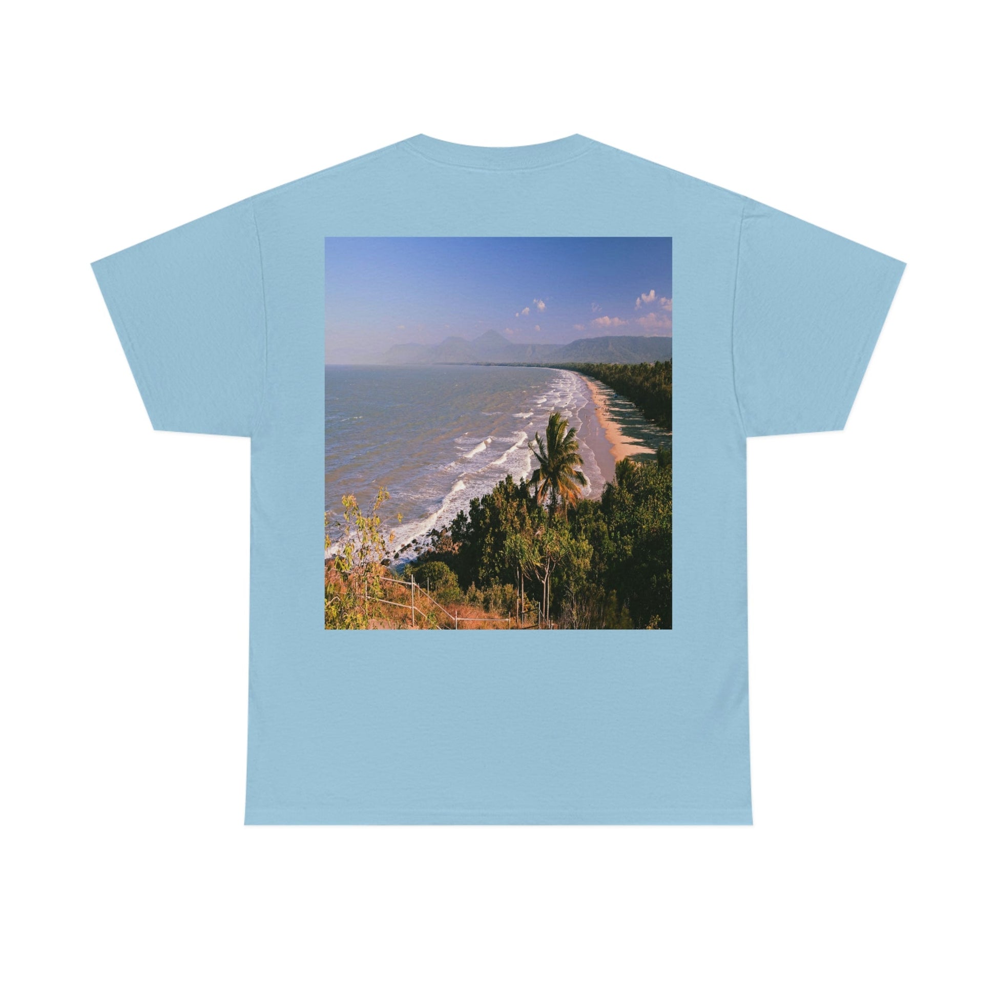 AU-PRINT UNISEX GILDAN 5000 - Heavy Cotton Tee - Douglas Port 4-mile Beach - Australia - Printed in AU by The Print Bar - Green Forest Home