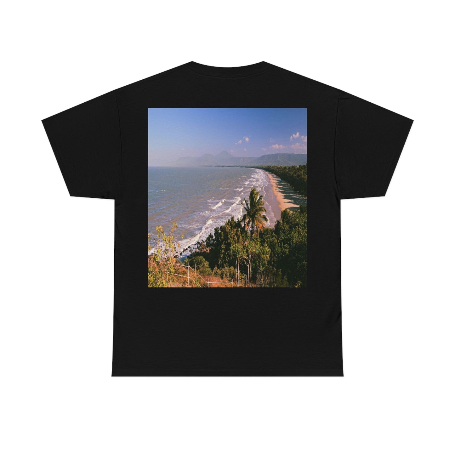 AU-PRINT UNISEX GILDAN 5000 - Heavy Cotton Tee - Douglas Port 4-mile Beach - Australia - Printed in AU by The Print Bar - Green Forest Home