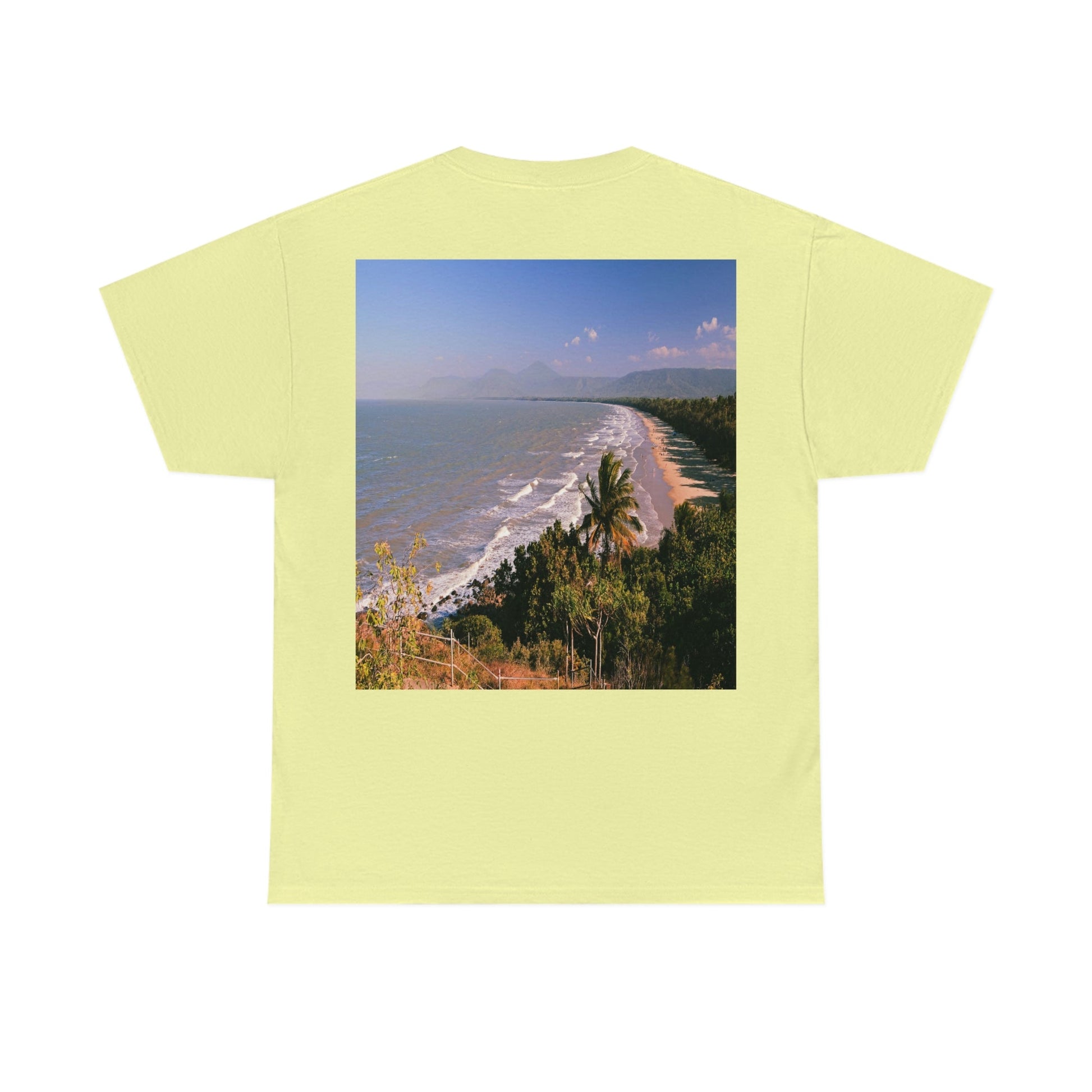 AU-PRINT UNISEX GILDAN 5000 - Heavy Cotton Tee - Douglas Port 4-mile Beach - Australia - Printed in AU by The Print Bar - Green Forest Home