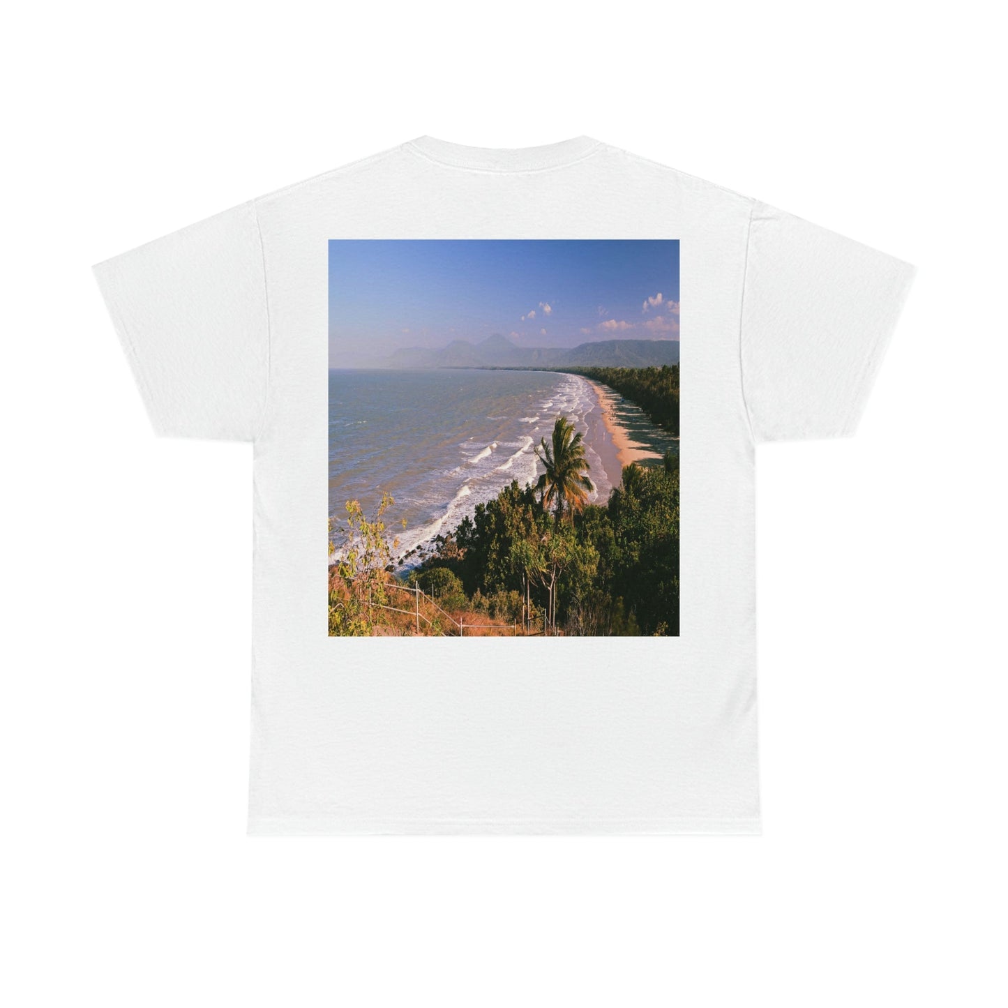 AU-PRINT UNISEX GILDAN 5000 - Heavy Cotton Tee - Douglas Port 4-mile Beach - Australia - Printed in AU by The Print Bar - Green Forest Home