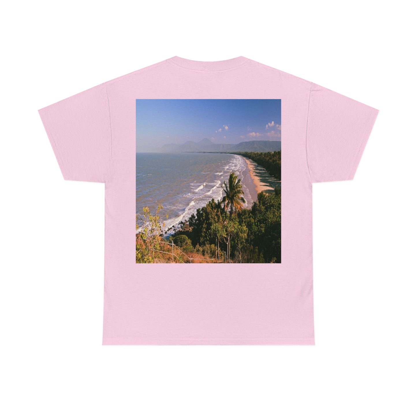 AU-PRINT UNISEX GILDAN 5000 - Heavy Cotton Tee - Douglas Port 4-mile Beach - Australia - Printed in AU by The Print Bar - Green Forest Home