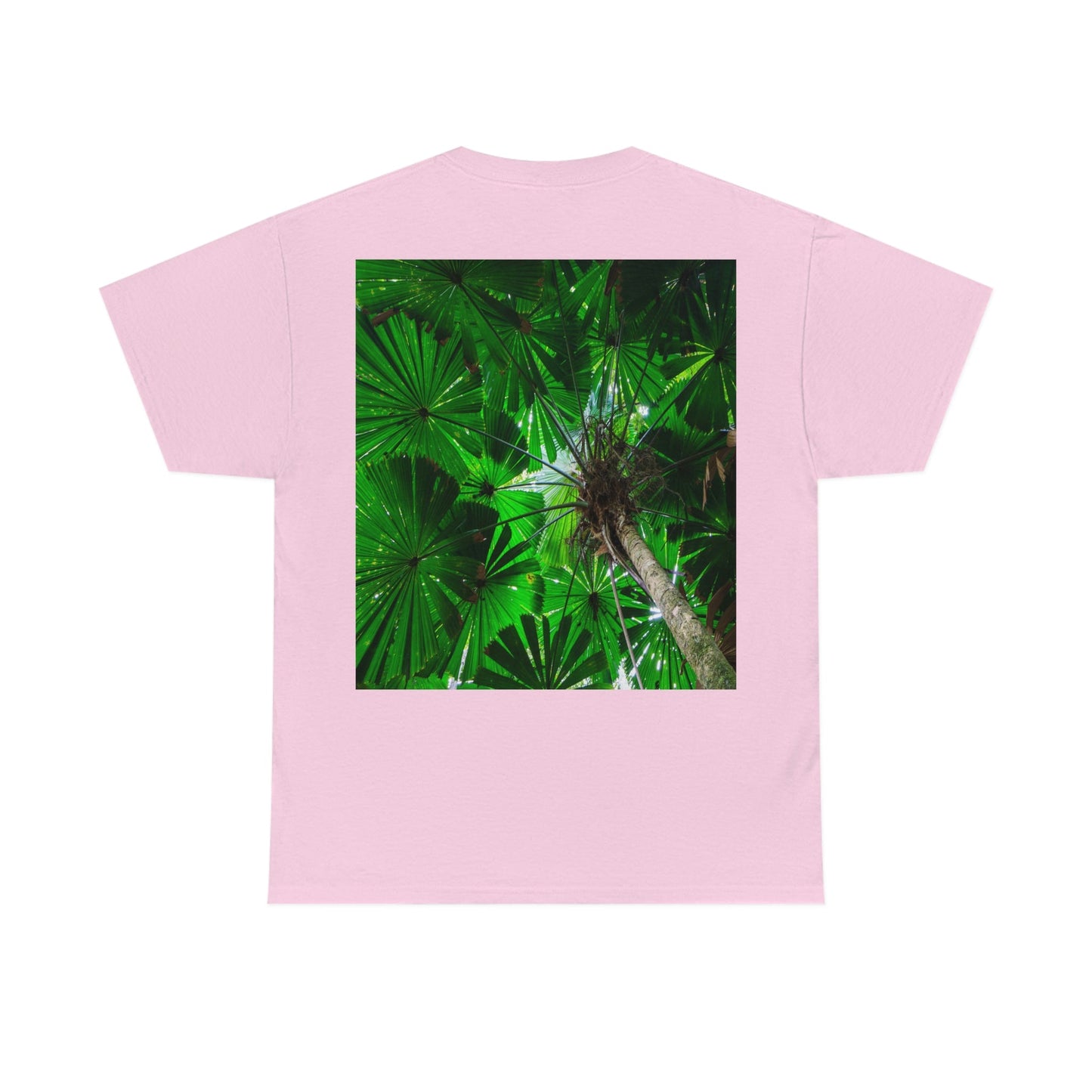 AU-PRINT UNISEX GILDAN 5000 - Heavy Cotton Tee - Fan Palm - DAINTREE RAINFOREST National-Park - Australia - Printed in AU by The Print Bar - Green Forest Home