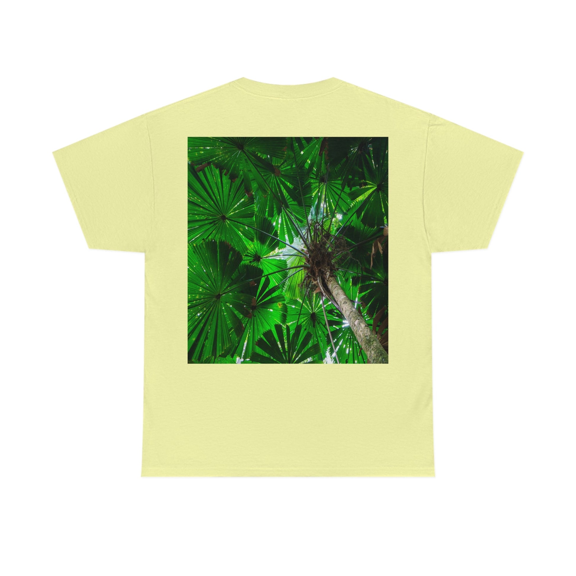 AU-PRINT UNISEX GILDAN 5000 - Heavy Cotton Tee - Fan Palm - DAINTREE RAINFOREST National-Park - Australia - Printed in AU by The Print Bar - Green Forest Home