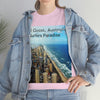 AU-PRINT UNISEX GILDAN 5000 - Heavy Cotton Tee - Gold Coast, Surfer in back - Australia - Printed in AU by The Print Bar - Green Forest Home