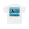 AU-PRINT UNISEX GILDAN 5000 - Heavy Cotton Tee - Gold Coast, Surfer in back - Australia - Printed in AU by The Print Bar - Green Forest Home