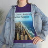 AU-PRINT UNISEX GILDAN 5000 - Heavy Cotton Tee - Gold Coast, Surfer in back - Australia - Printed in AU by The Print Bar - Green Forest Home