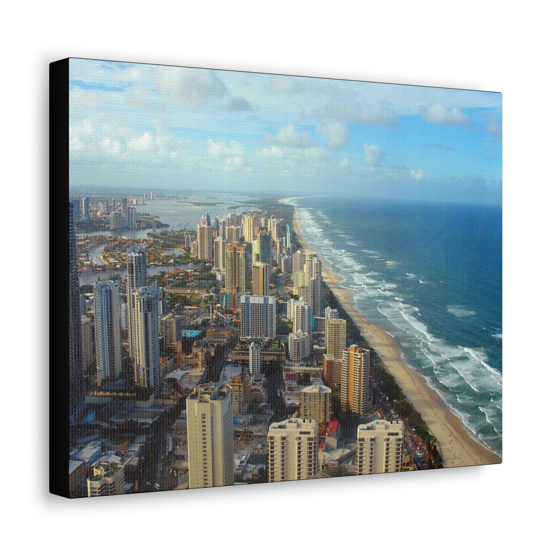 AUSTRALIA - SMALL Canvas Gallery Wraps - Made in USA - Beach at Surfers Paradise in Gold Coast, Australia - Green Forest Home