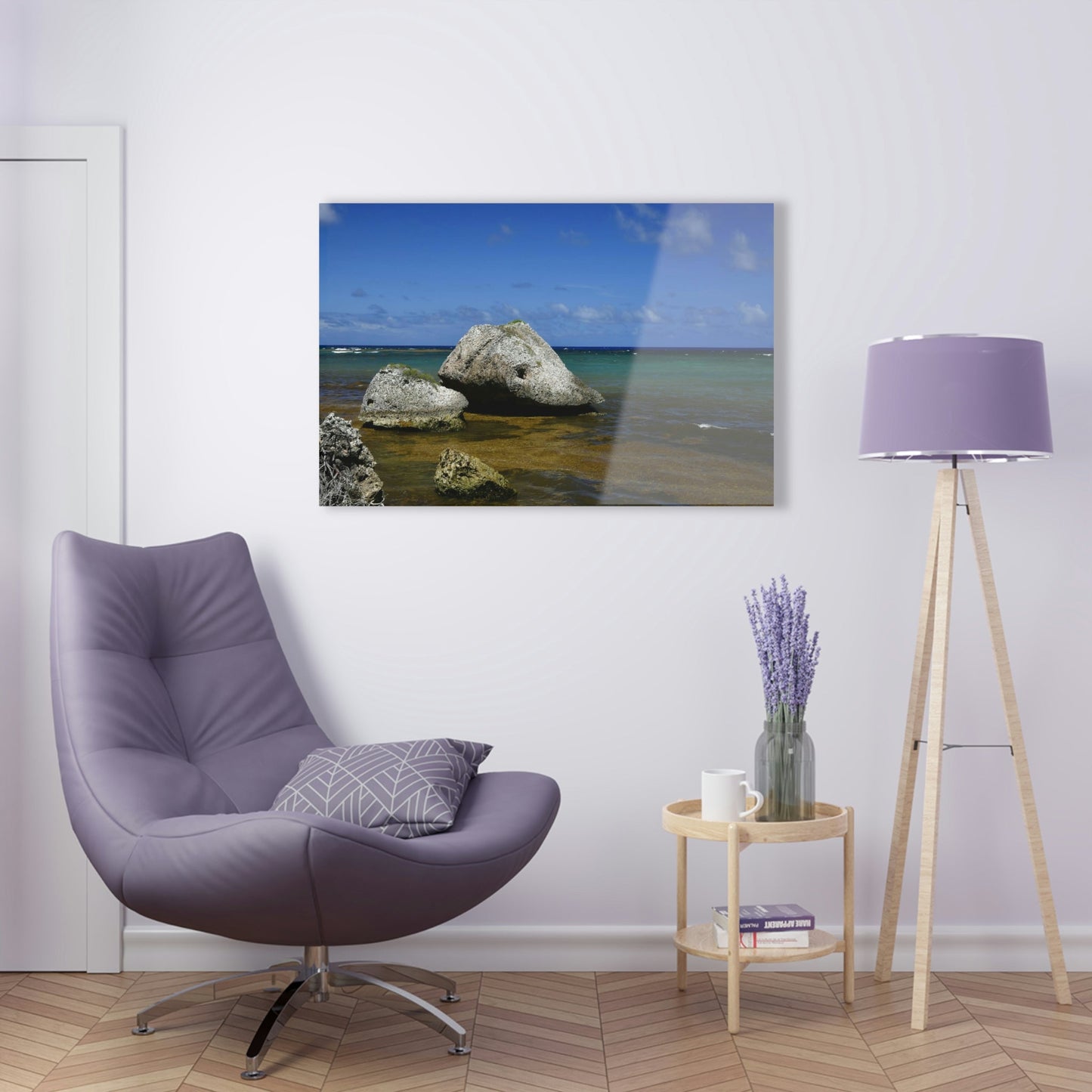 AWESOME Acrylic Prints - Stunning Pristine & Remote Mona island Puerto Rico - Boulders on the coast fallen from the cliffs & caves - Green Forest Home