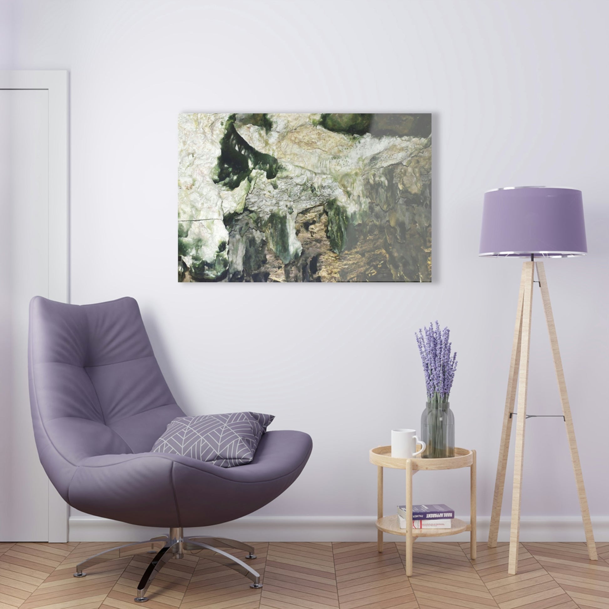 AWESOME Acrylic Prints - Stunning Pristine & Remote Mona island Puerto Rico - hidden paradise - Unique shades in Cave due to algae and lime - Green Forest Home