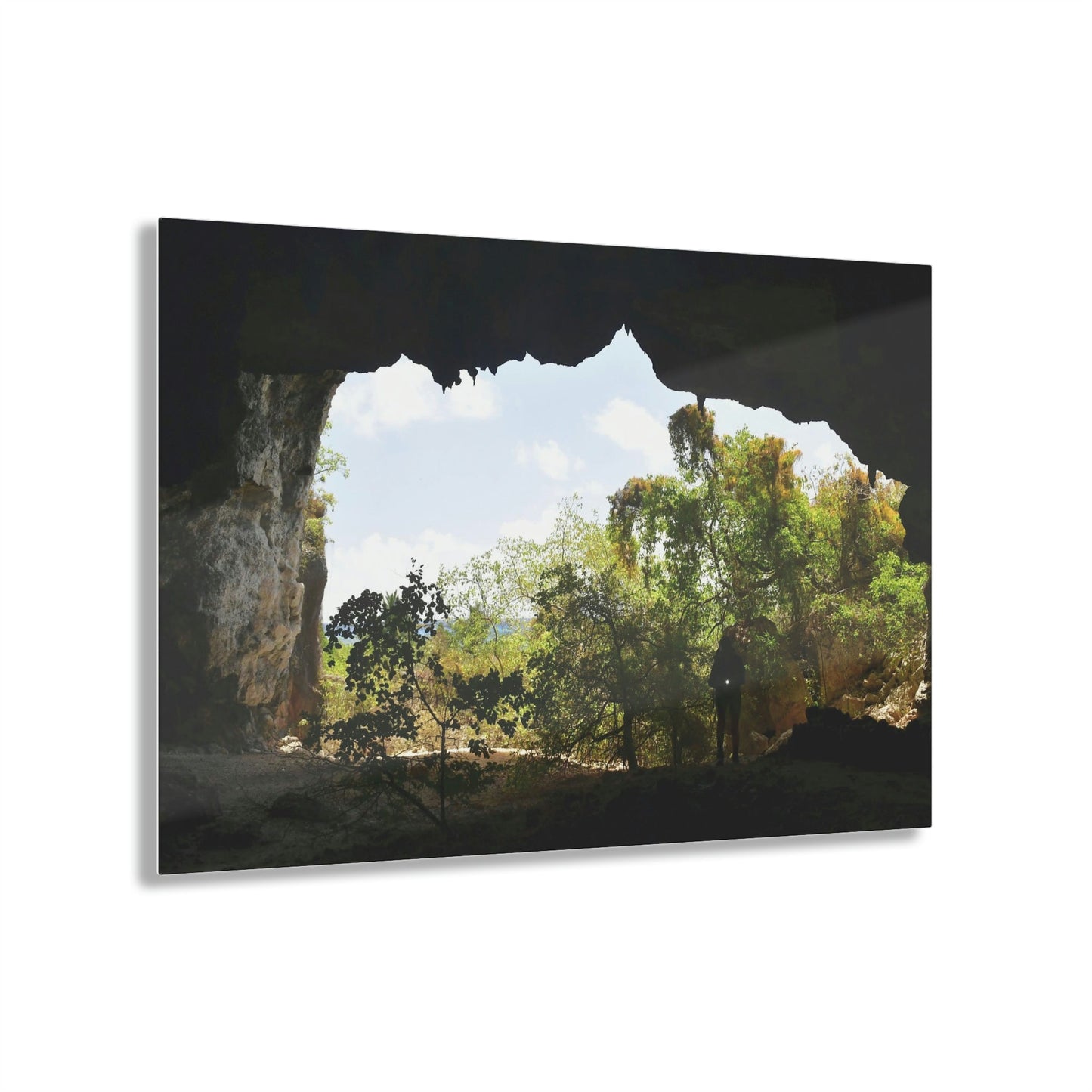 AWESOME Acrylic Prints - Stunning Pristine & Remote Mona island Puerto Rico - hidden paradise - View from Inside a Cave - Green Forest Home