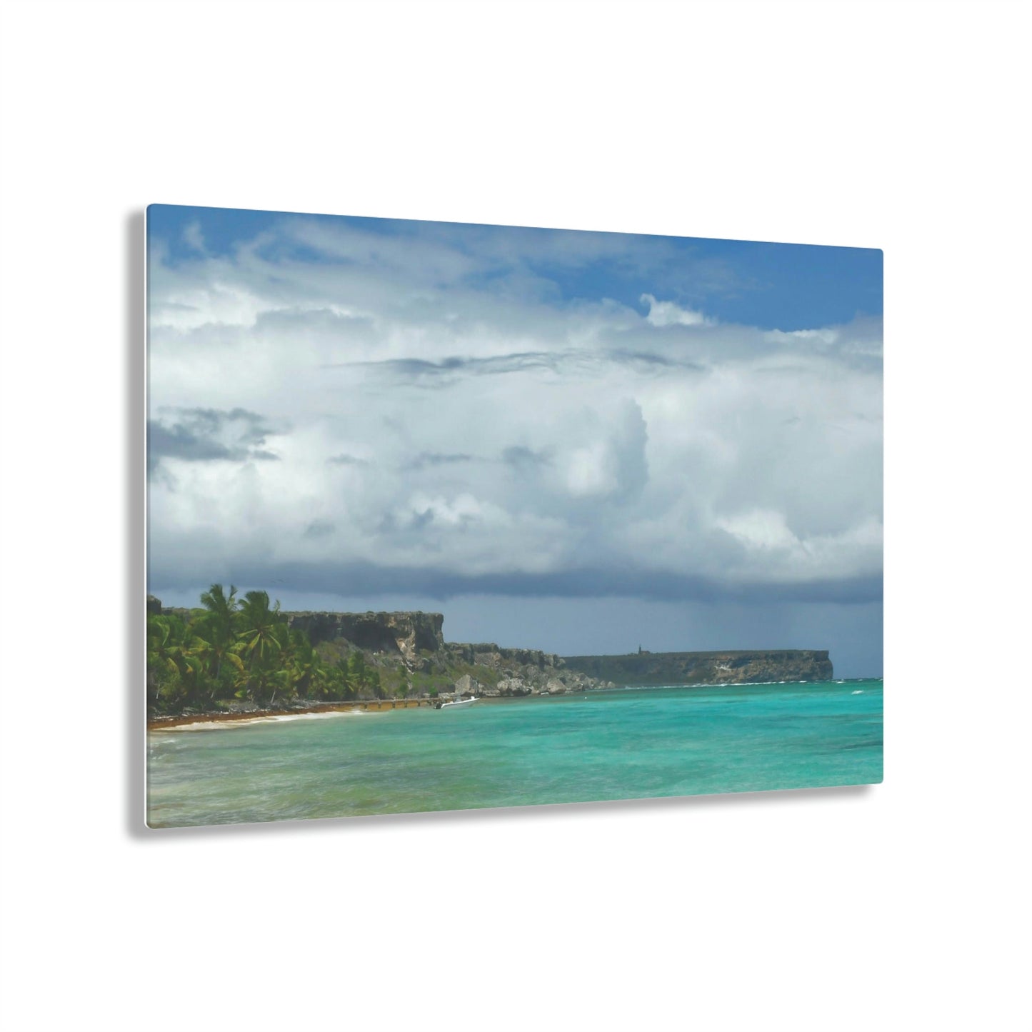 AWESOME Acrylic Prints - Stunning Pristine & Remote Mona island Puerto Rico - Pajaros view of Monas Plateau and awesome blue oceans view - Green Forest Home