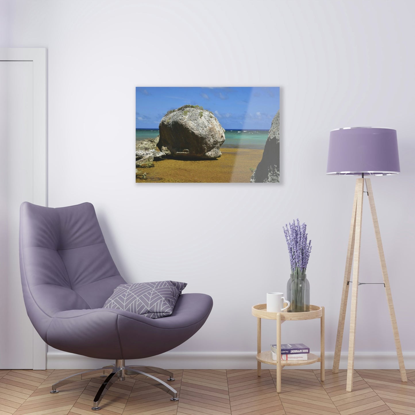 AWESOME Acrylic Prints - Stunning Pristine & Remote Mona island Puerto Rico - Playa Pajaros boulders and algae in beach - Green Forest Home