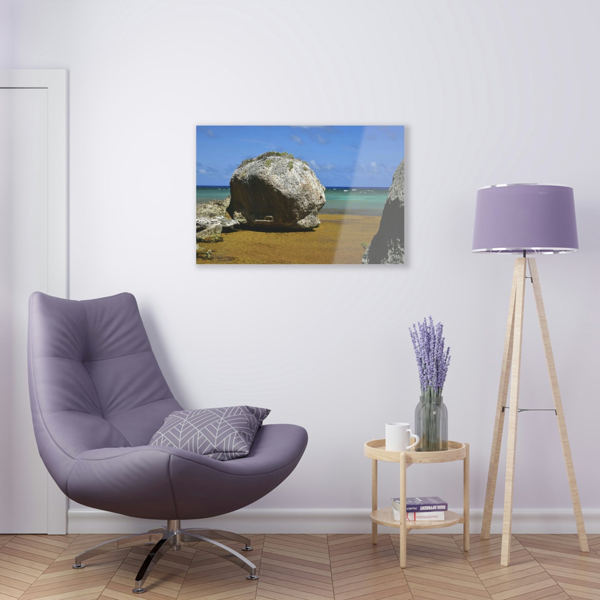 AWESOME Acrylic Prints - Stunning Pristine & Remote Mona island Puerto Rico - Playa Pajaros boulders and algae in beach - Green Forest Home