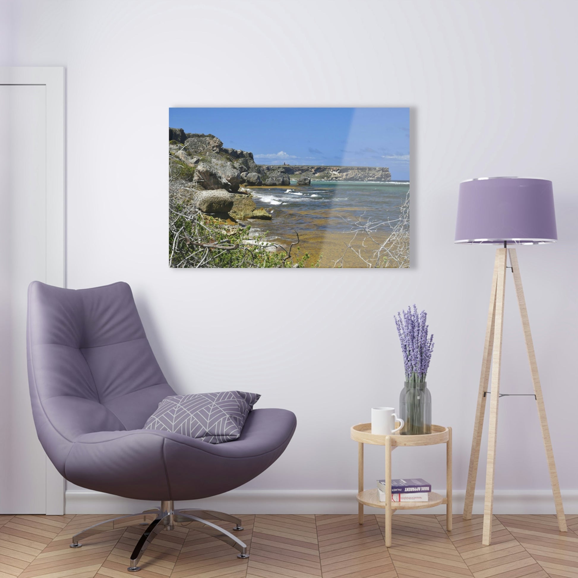 AWESOME Acrylic Prints - Stunning Pristine & Remote Mona island Puerto Rico - View of Monas Plateau from the Edge of Playa Pajaros - Green Forest Home