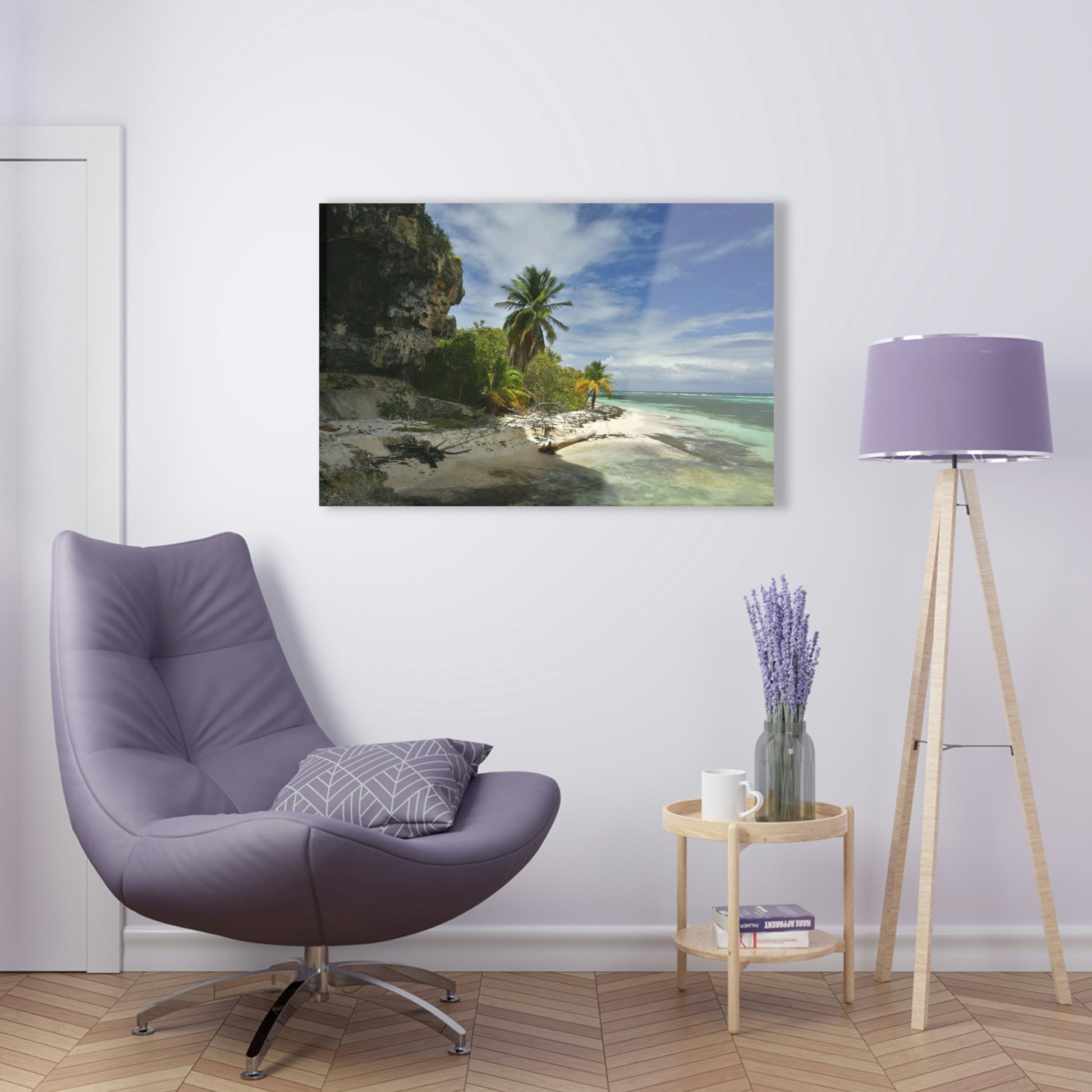 AWESOME Acrylic Prints - Stunning Pristine & Remote Mona island Puerto Rico - View of Pajaros Beach edge next to caves - Is this Paradise? - Green Forest Home