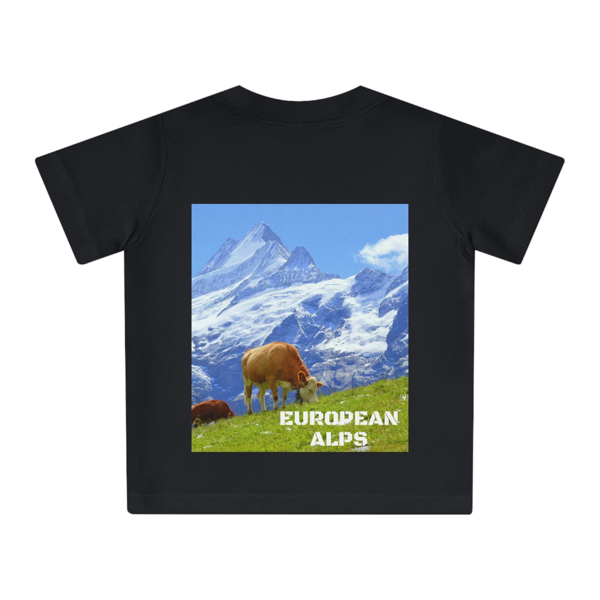 Baby Organic T-Shirt - The awesome beauty on the European ALPS - Printed in EU - Green Forest Home