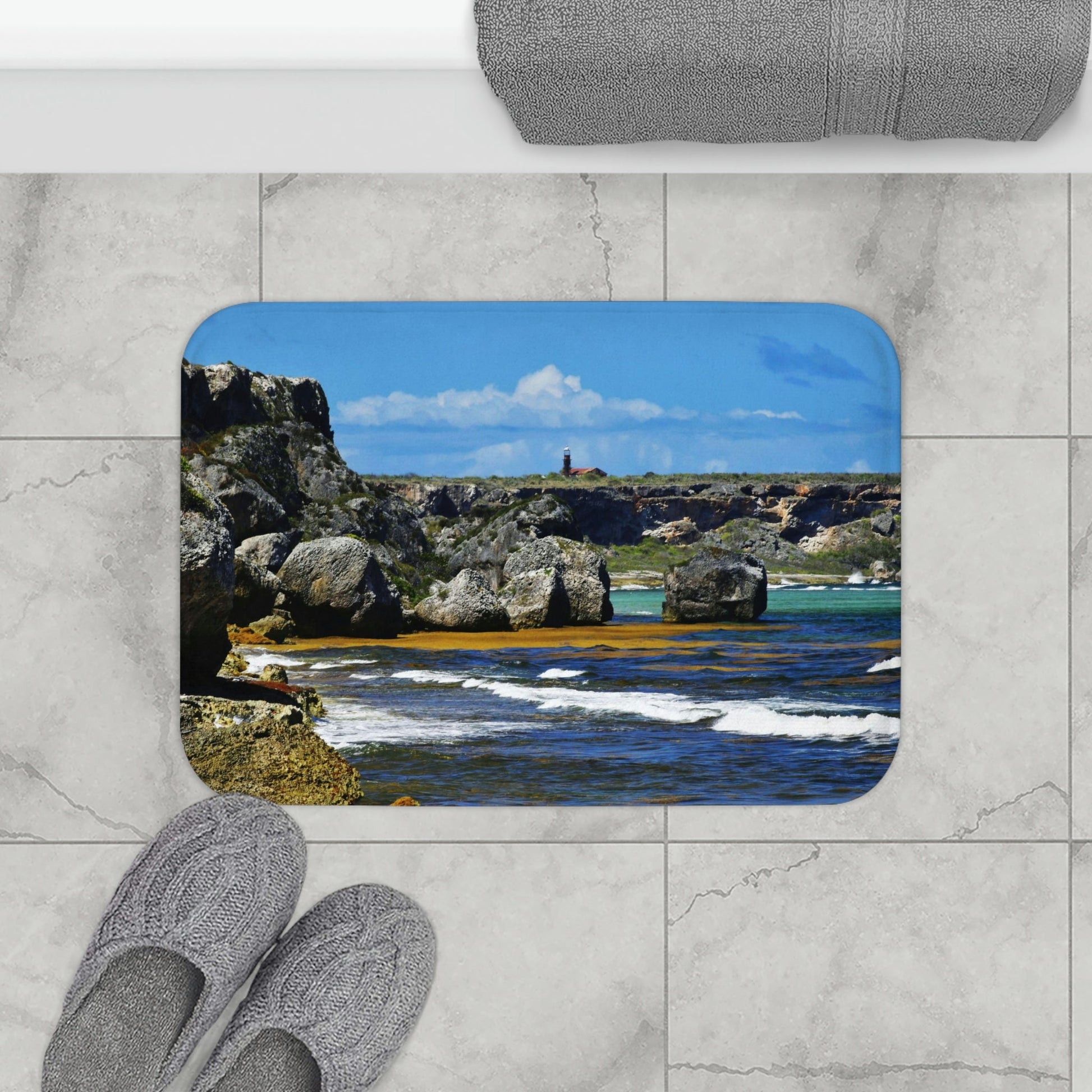 Bath Mat - Awesome Mona island pajaros beach - PR - Green Forest Home