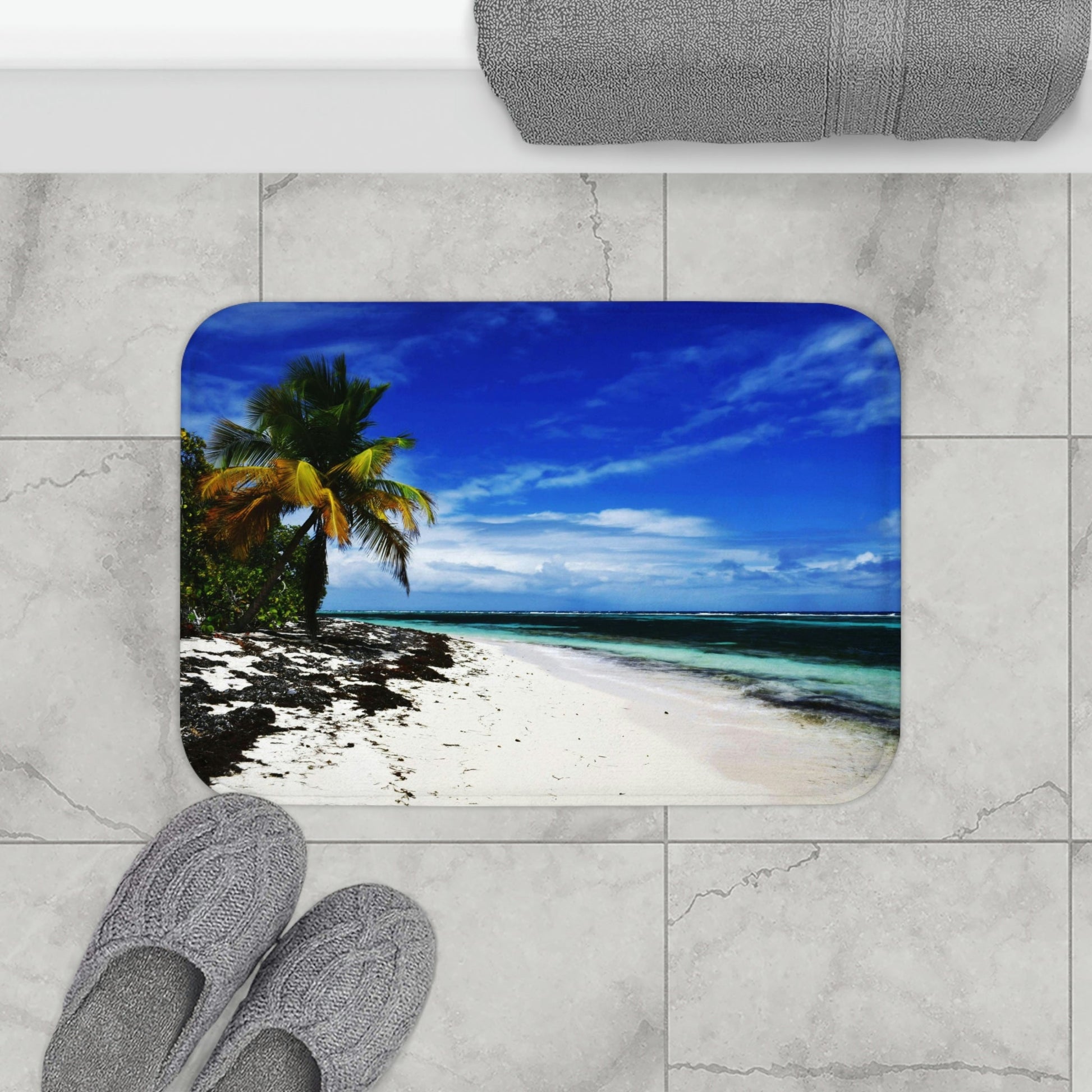 Bath Mat - Awesome pajaros beach - Mona island PR - Green Forest Home