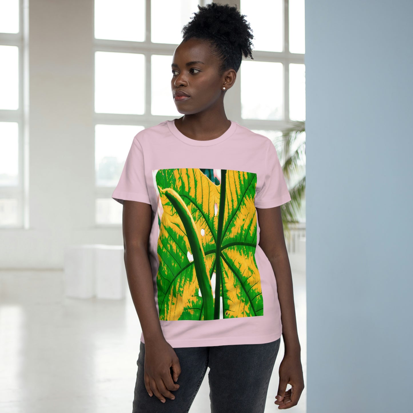 Printed in AUSTRALIA - Women’s Maple Tee - Yagrumo Tree leaf - El Yunque rainforest - Alien Vision 👽