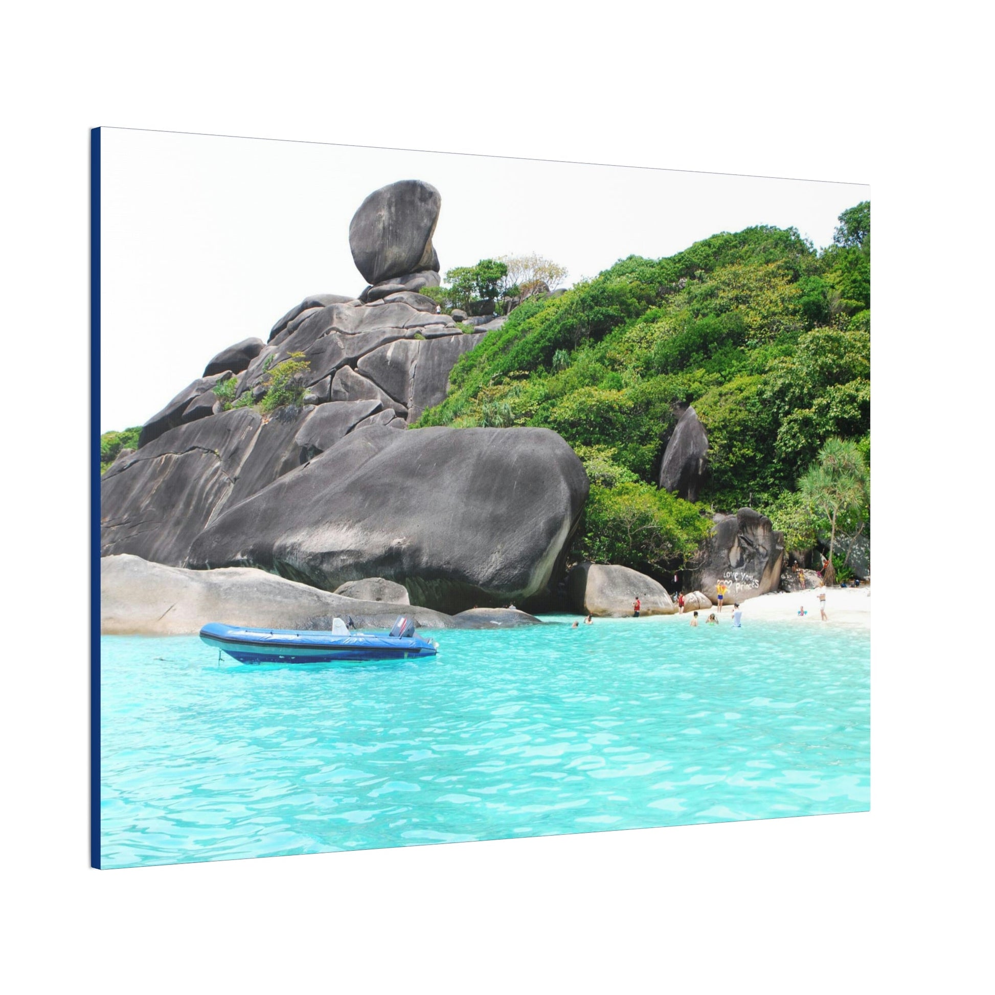 Best Beaches & Islands - Canvas Stretched, 0.75" in 6 sizes - Blue Sea with sailing granite at Similan Islands - Thailand - US Print - Green Forest Home