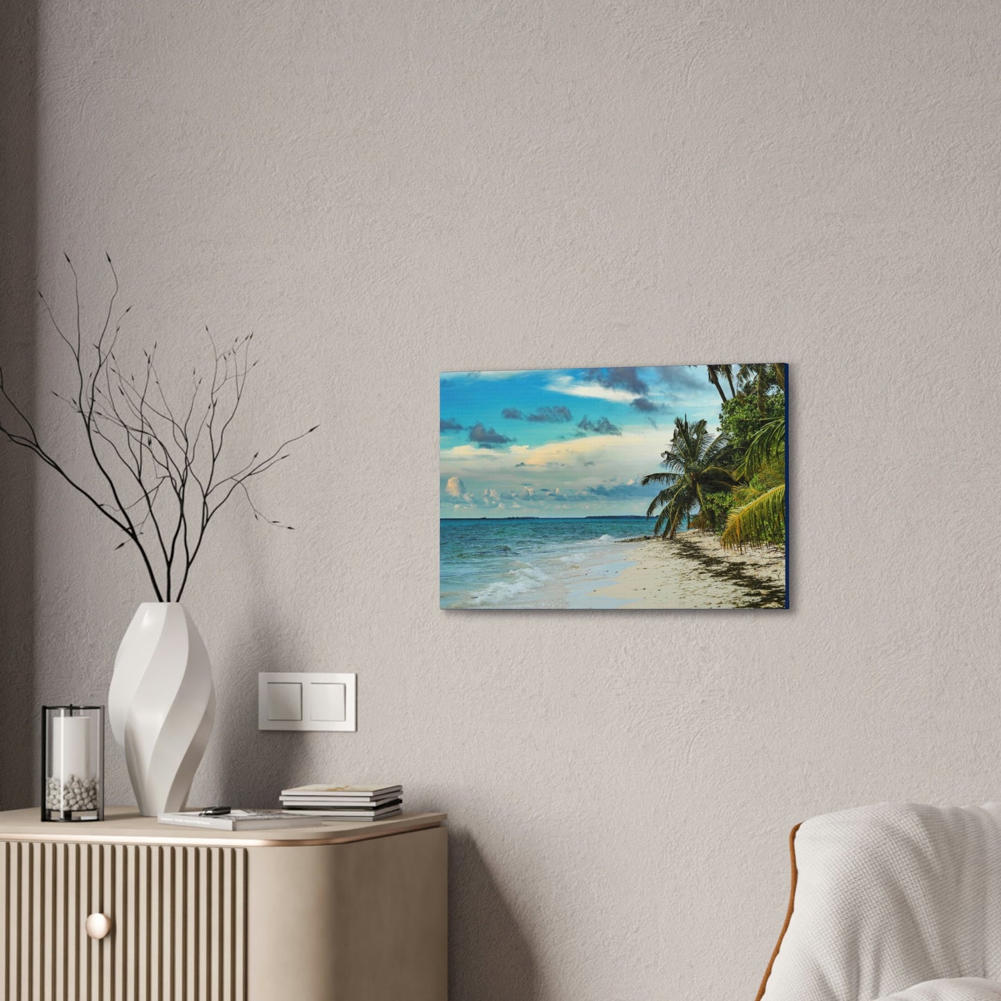 Best Beaches & Islands - Canvas Stretched, 0.75" in 6 sizes - Famous Punta Cana beach & Hotels in the Caribbean, Dominican Republic - US Print - Green Forest Home