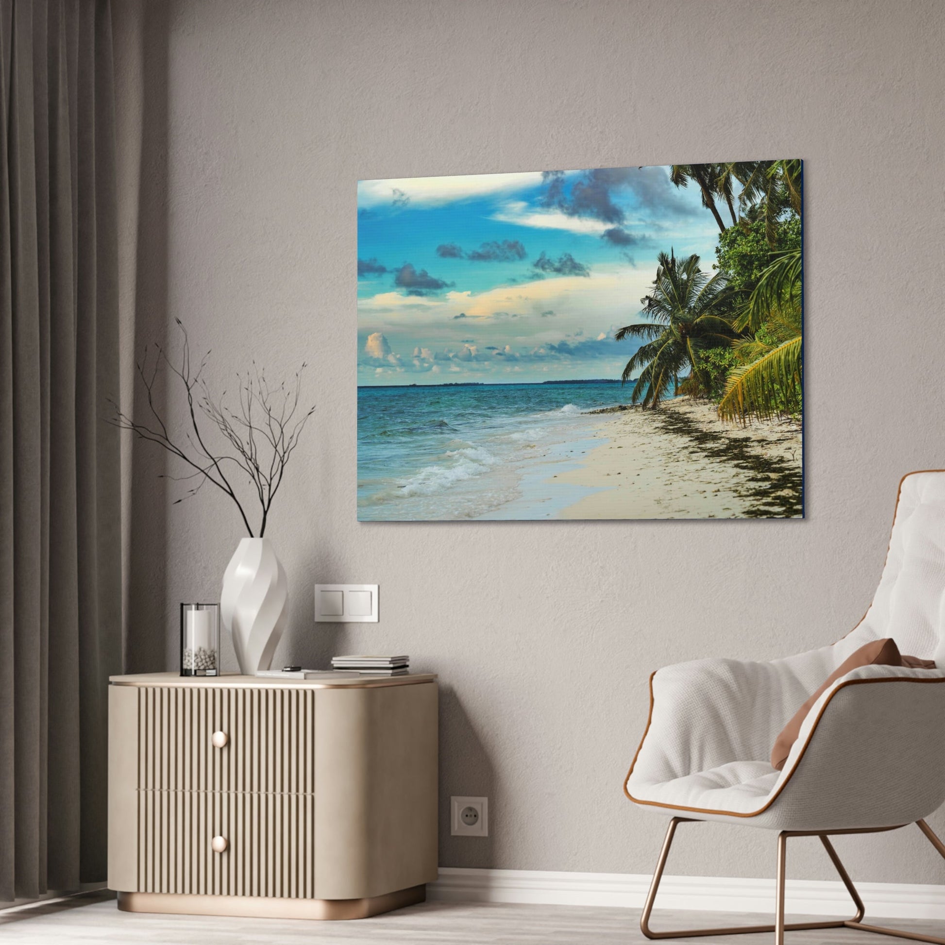 Best Beaches & Islands - Canvas Stretched, 0.75" in 6 sizes - Famous Punta Cana beach & Hotels in the Caribbean, Dominican Republic - US Print - Green Forest Home