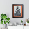 Buddhism - Framed Vertical Poster - Buddha in his Ascetic Practices - Fasting & Concentration - India - Print in USA - Green Forest Home