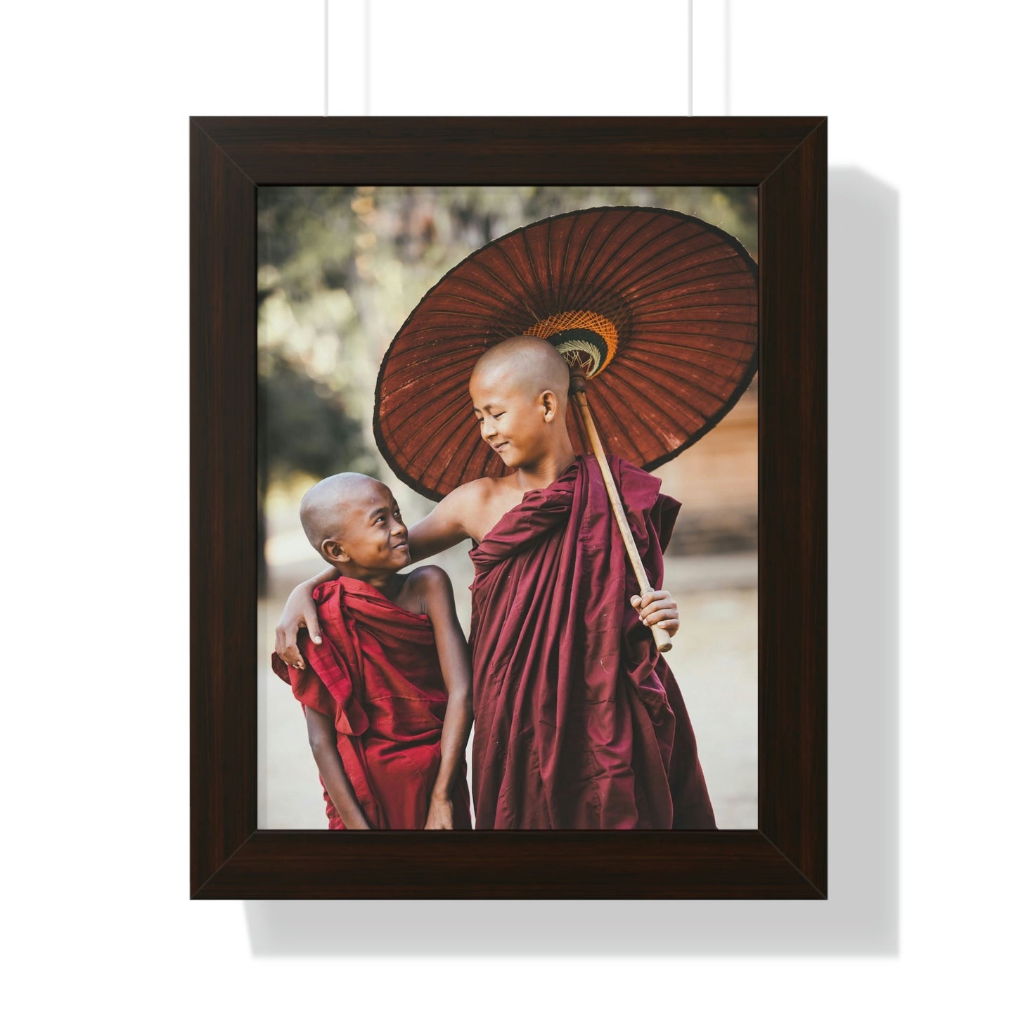 Buddhism - Framed Vertical Poster - Buddhist children novices - Thailand - Print in USA - Green Forest Home