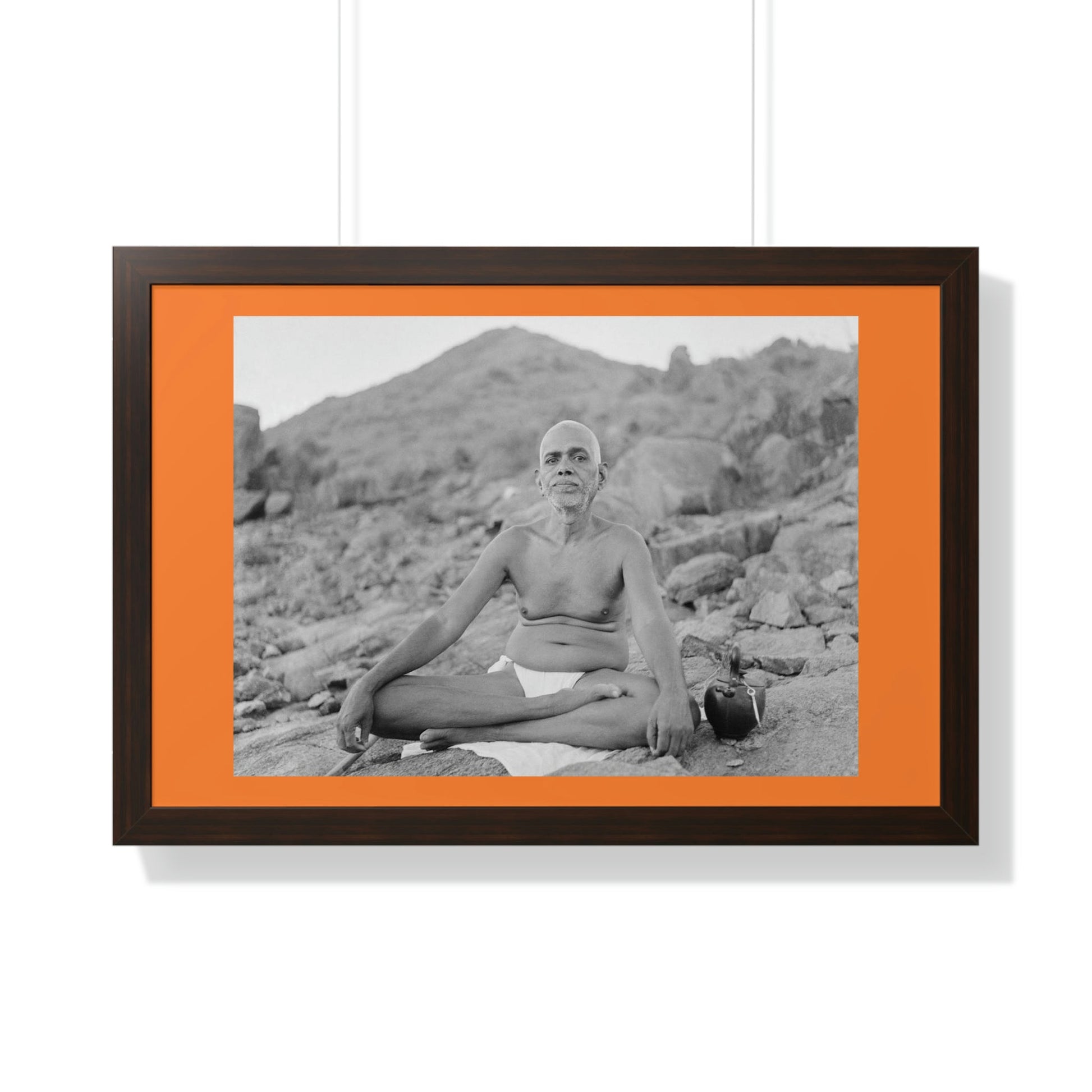 Buddhism & Hinduism Framed Horizontal Poster - Sri Ramana Maharishi - India - a true Buddha - Green Forest Home