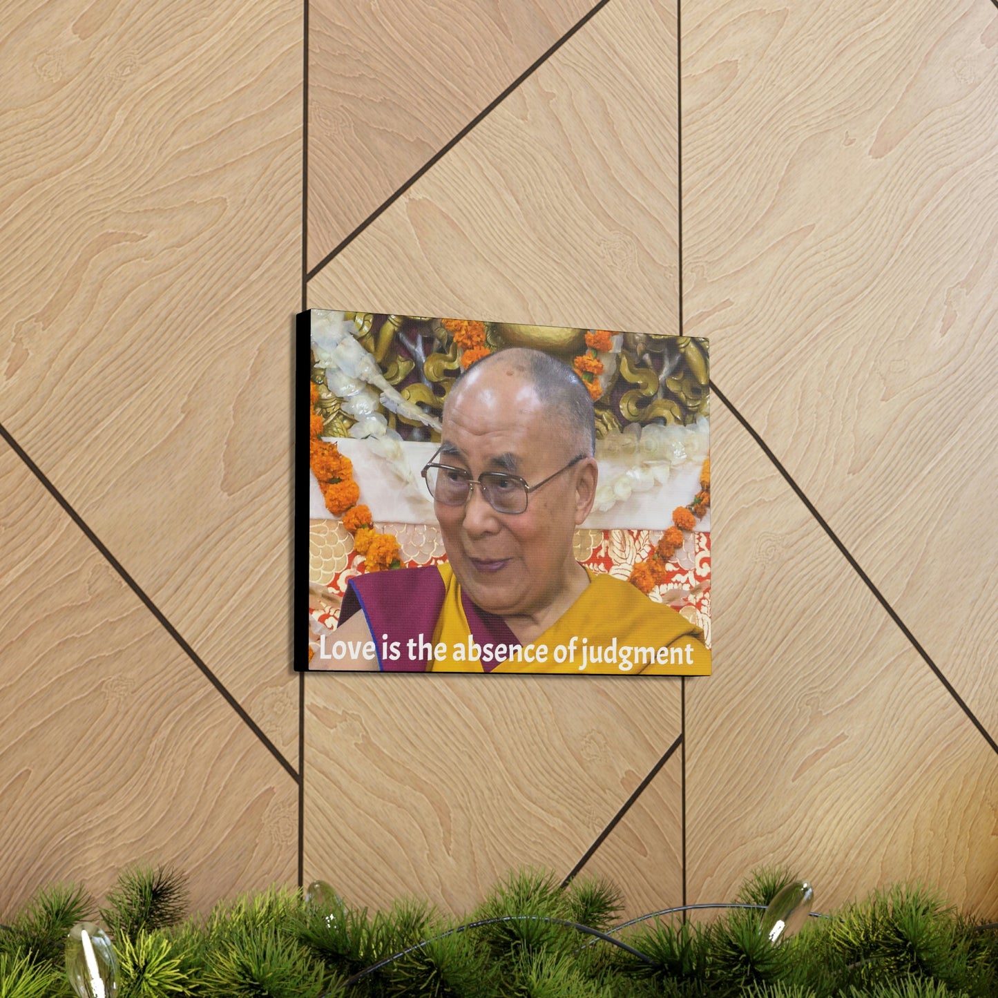 BUDDHISM - SMALL Canvas Gallery Wraps - Made in USA - The Dalai Lama - Exiled from Tiben by the military invasion by China - Green Forest Home