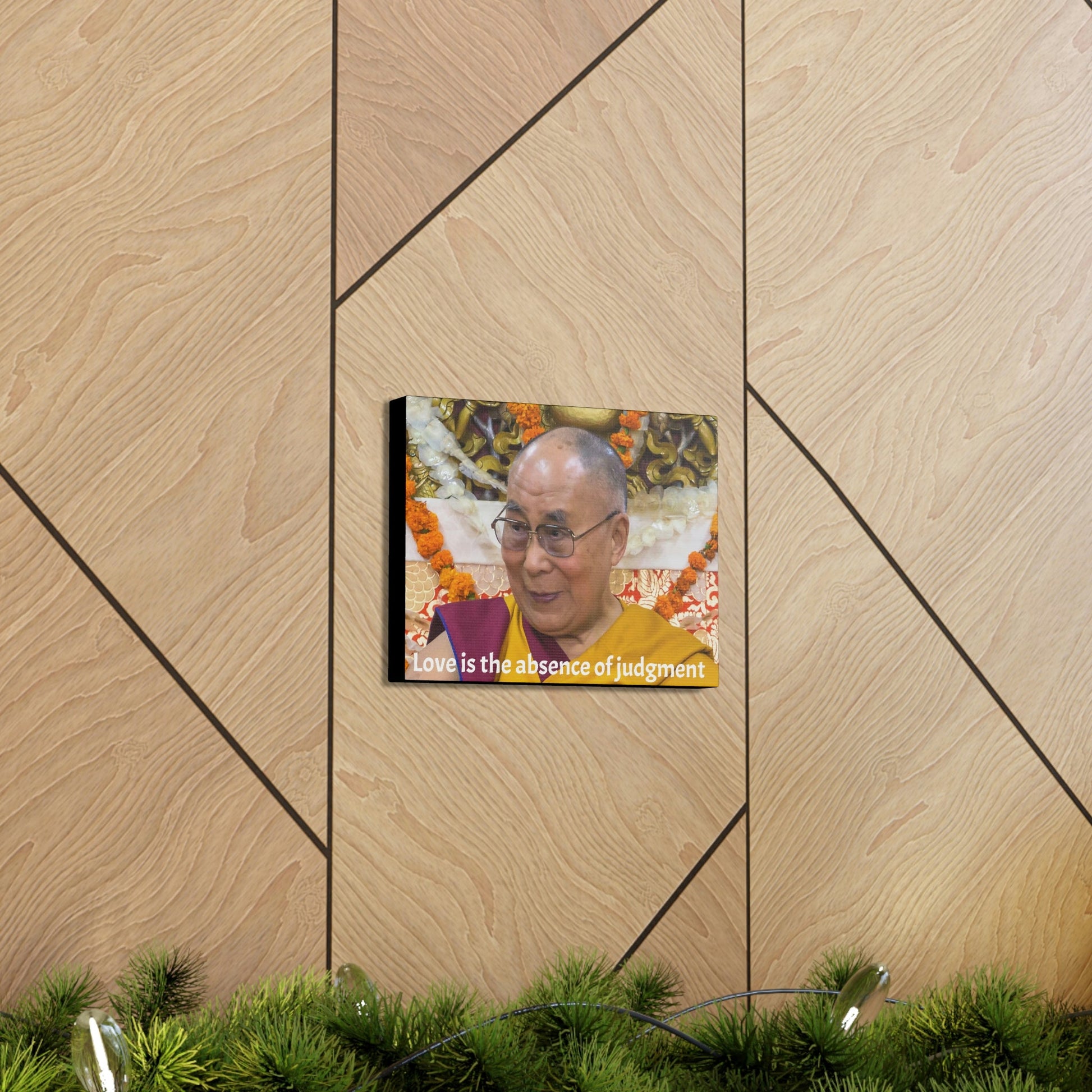 BUDDHISM - SMALL Canvas Gallery Wraps - Made in USA - The Dalai Lama - Exiled from Tiben by the military invasion by China - Green Forest Home