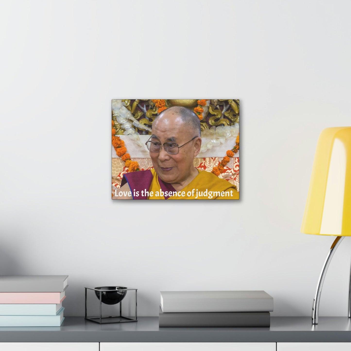 BUDDHISM - SMALL Canvas Gallery Wraps - Made in USA - The Dalai Lama - Exiled from Tiben by the military invasion by China - Green Forest Home