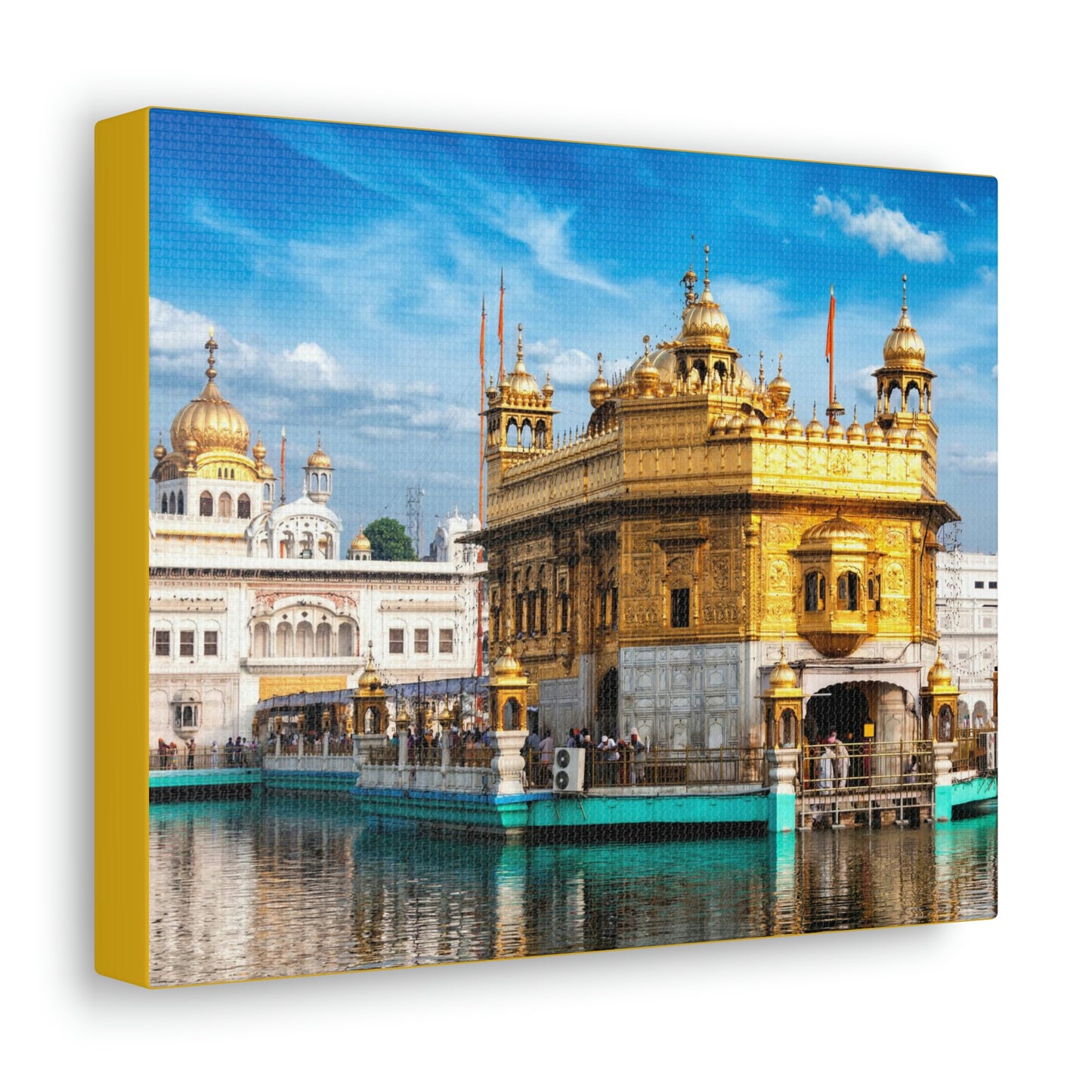 Printed in USA - Canvas Gallery Wraps - The Golden Temple in Amritsar, Punjab -  India - Sikhsm