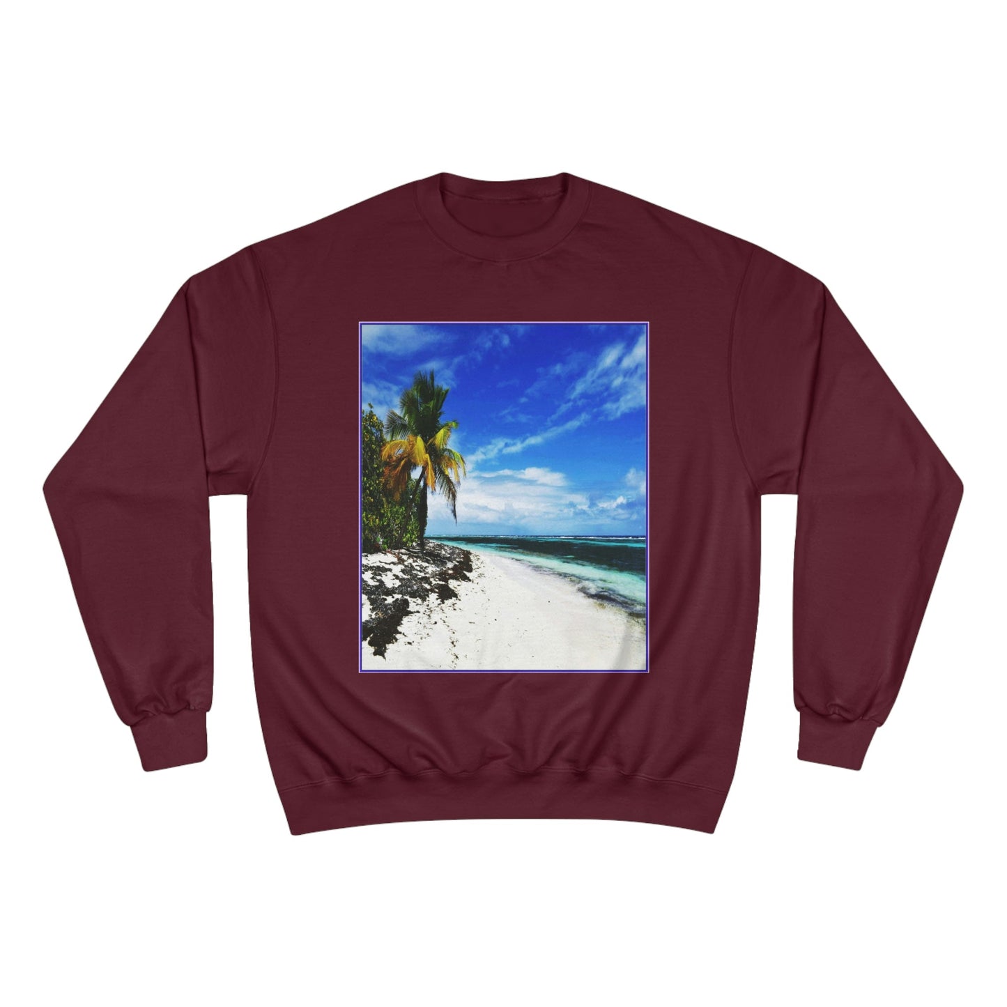 Champion Sweatshirt - Awesome Mona Island - Pajaros beach paradise - Green Forest Home