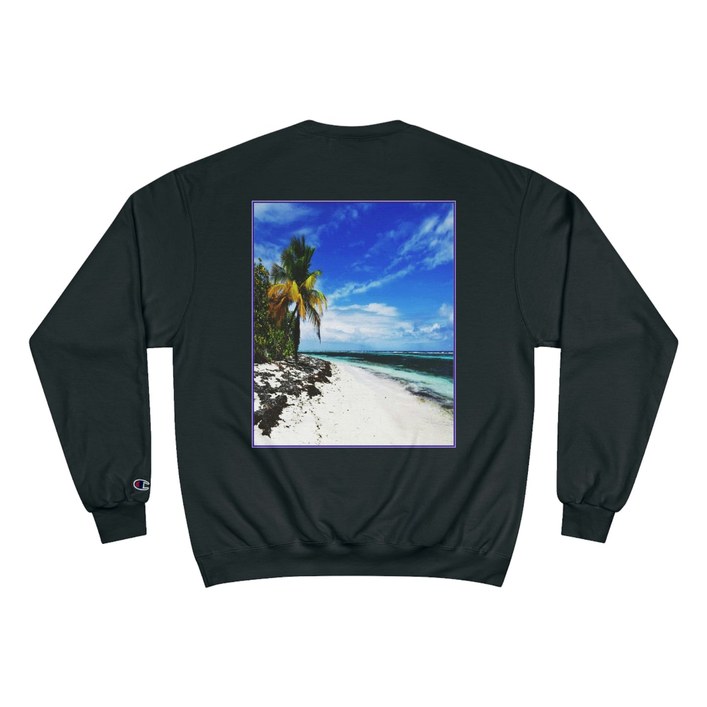 Champion Sweatshirt - Awesome Mona Island - Pajaros beach paradise - Green Forest Home