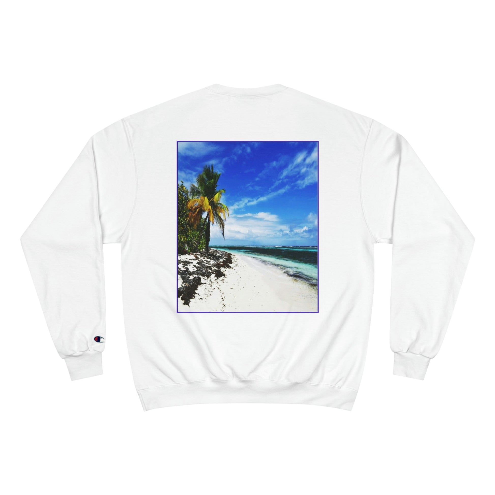 Champion Sweatshirt - Awesome Mona Island - Pajaros beach paradise - Green Forest Home