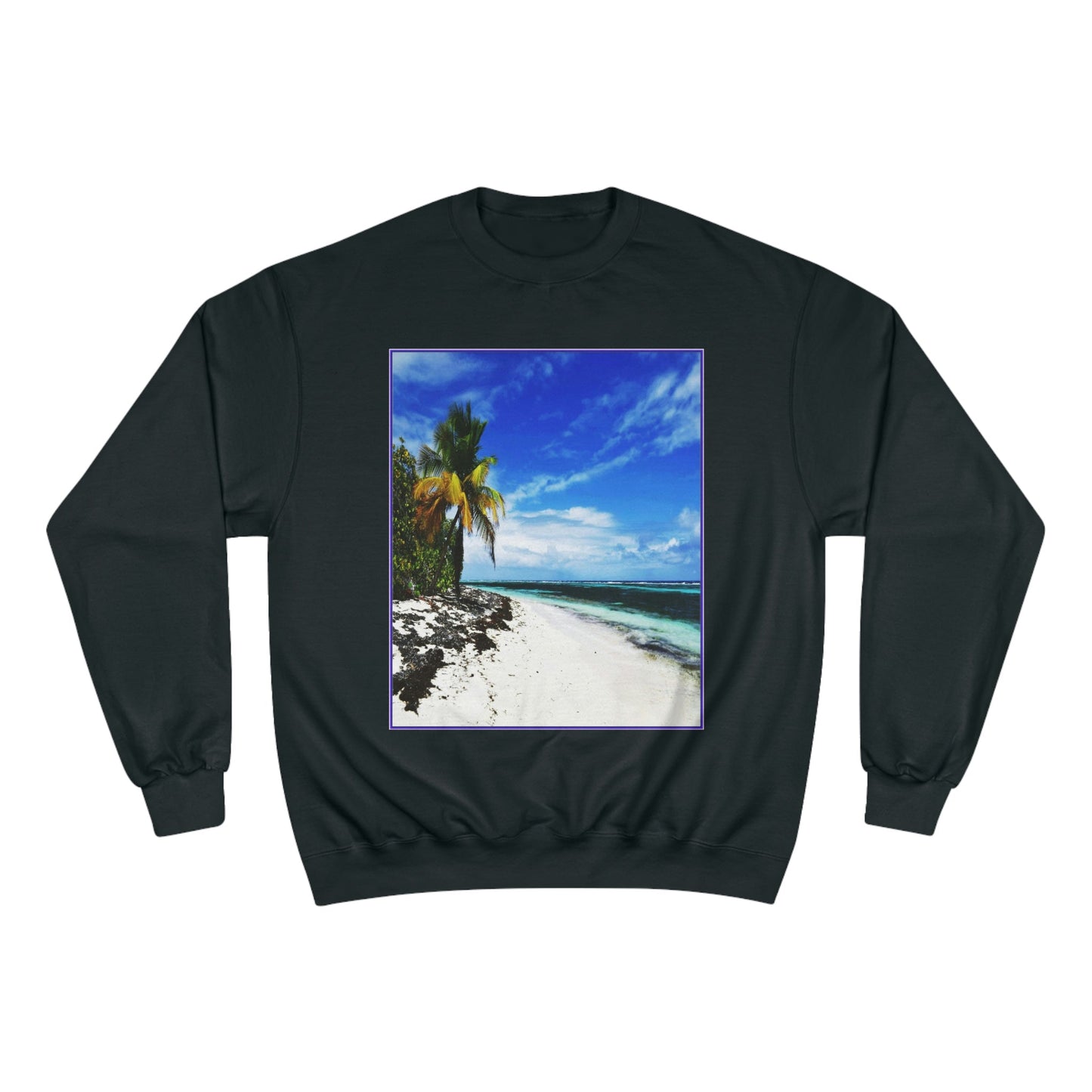 Champion Sweatshirt - Awesome Mona Island - Pajaros beach paradise - Green Forest Home