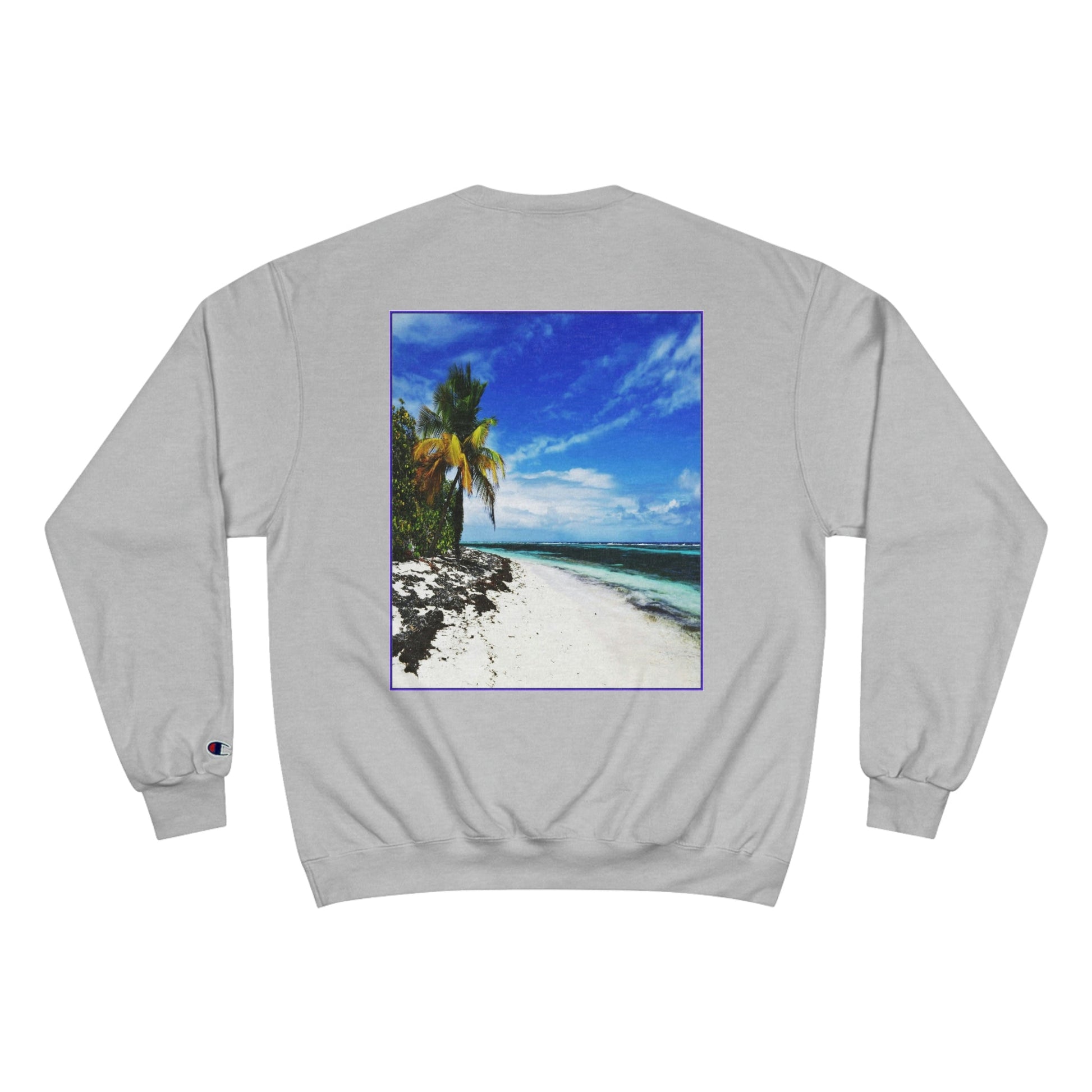 Champion Sweatshirt - Awesome Mona Island - Pajaros beach paradise - Green Forest Home