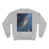 Champion Sweatshirt - NASA/HUBBLE achievements - image of our closest Galaxy ANDROMEDA (2.5M light years) - same image both sides - Green Forest Home