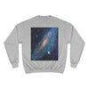 Champion Sweatshirt - NASA/HUBBLE achievements - image of our closest Galaxy ANDROMEDA (2.5M light years) - same image both sides - Green Forest Home