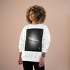 Champion Sweatshirt - NASA/HUBBLE achievements - images of distant Galaxies like El Sombrero and spiral Galaxy in back - Green Forest Home