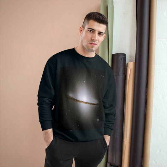 Champion Sweatshirt - NASA/HUBBLE achievements - images of distant Galaxies like El Sombrero and spiral Galaxy in back - Green Forest Home