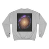 Champion Sweatshirt - NASA/HUBBLE achievements - images of distant Galaxies like El Sombrero and spiral Galaxy in back - Green Forest Home