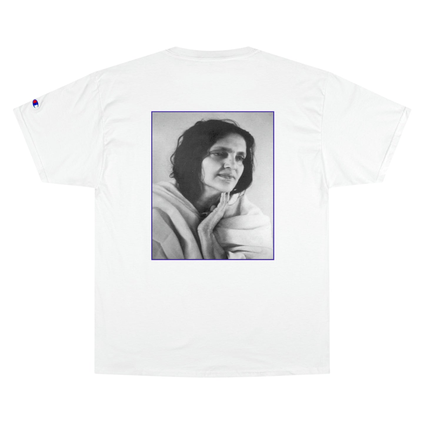 Champion T-Shirt - A PUPPY story - The venerable Indian Saint Sri Ananda Mayi Ma - blessing's for all - Green Forest Home