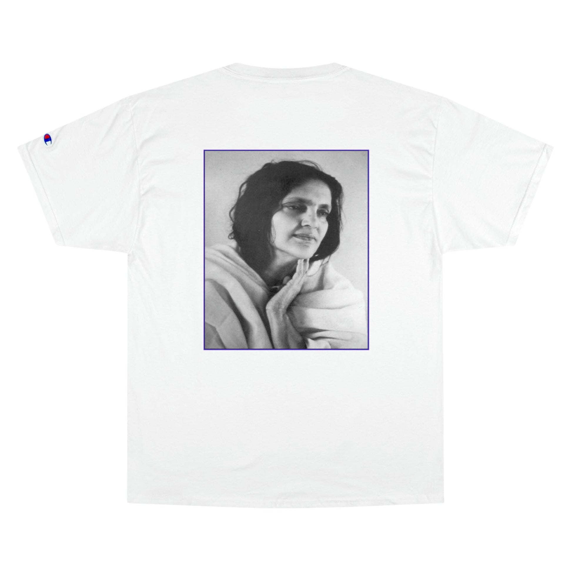 Champion T-Shirt - A PUPPY story - The venerable Indian Saint Sri Ananda Mayi Ma - blessing's for all - Green Forest Home