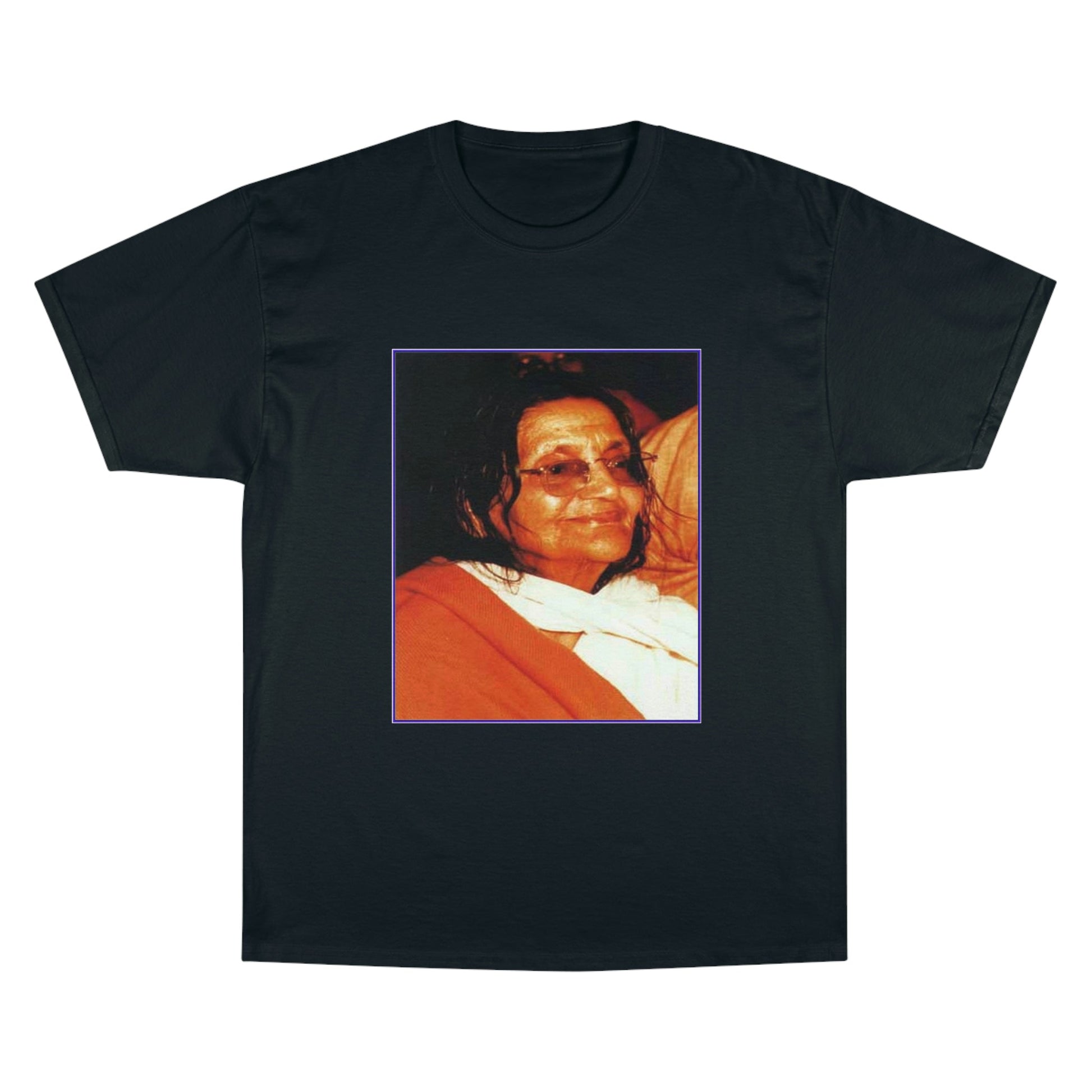 Champion T-Shirt - A PUPPY story - The venerable Indian Saint Sri Ananda Mayi Ma - blessing's for all - Green Forest Home