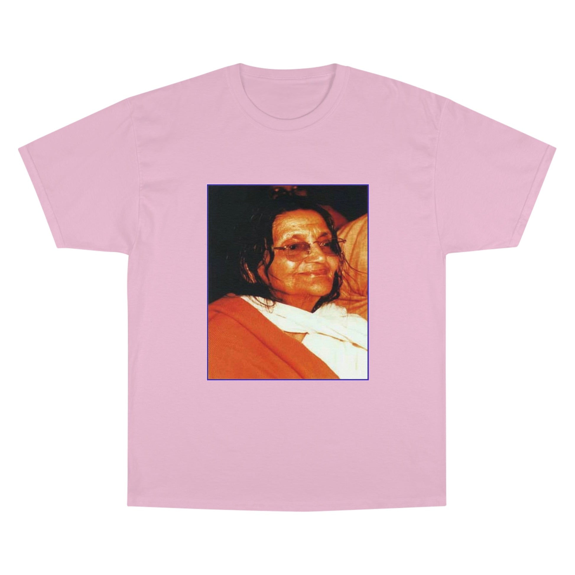 Champion T-Shirt - A PUPPY story - The venerable Indian Saint Sri Ananda Mayi Ma - blessing's for all - Green Forest Home